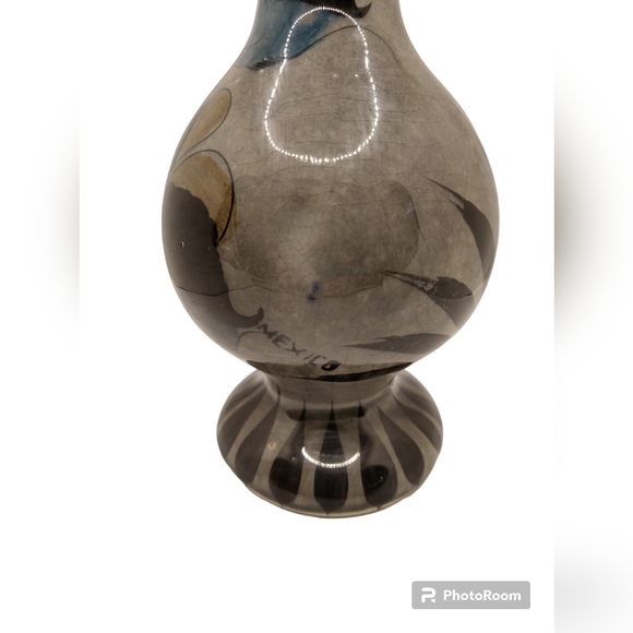 Tonala Hand painted Vase Mexico - Large/Tall - Picture 4 of 15